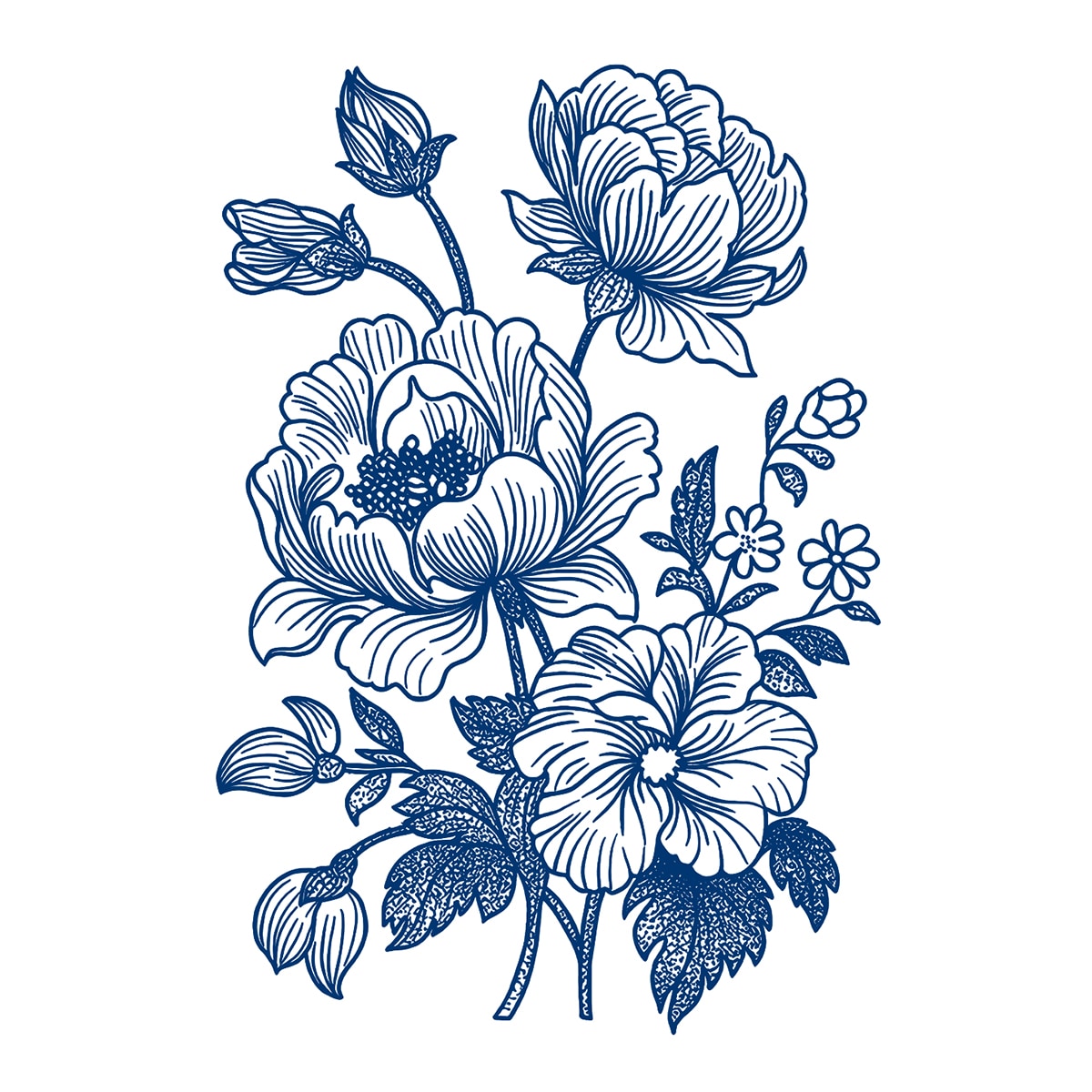 Перебивне пігментне тату Квіти