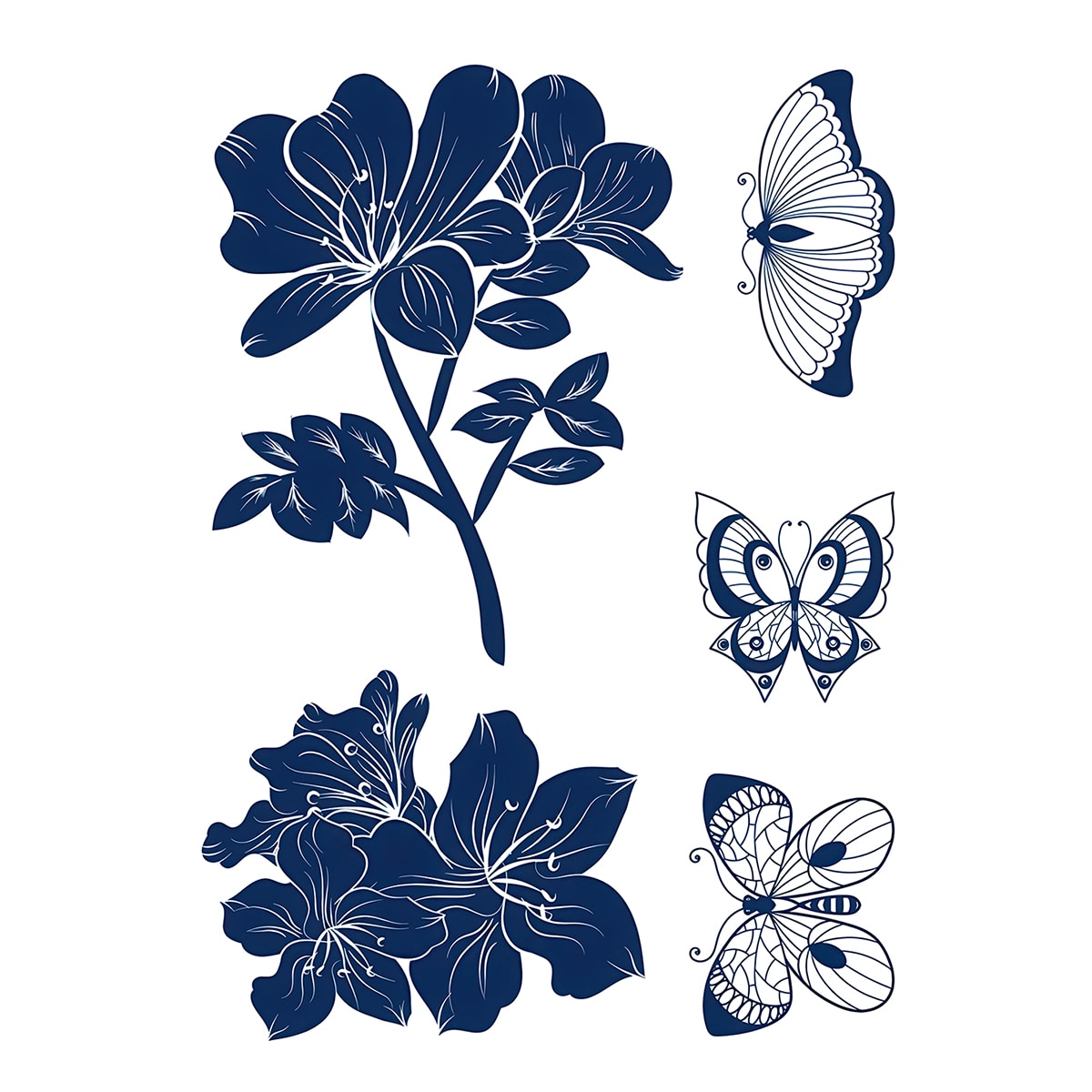 Перебивне пігментне тату Метелики