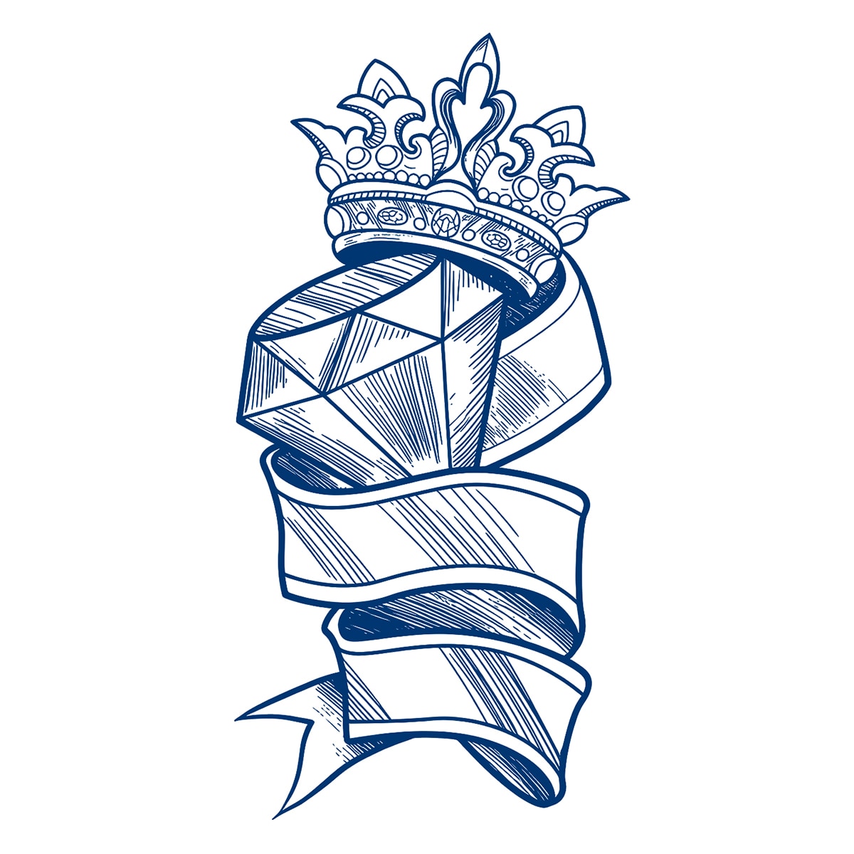 Перебивне пігментне тату Діамант