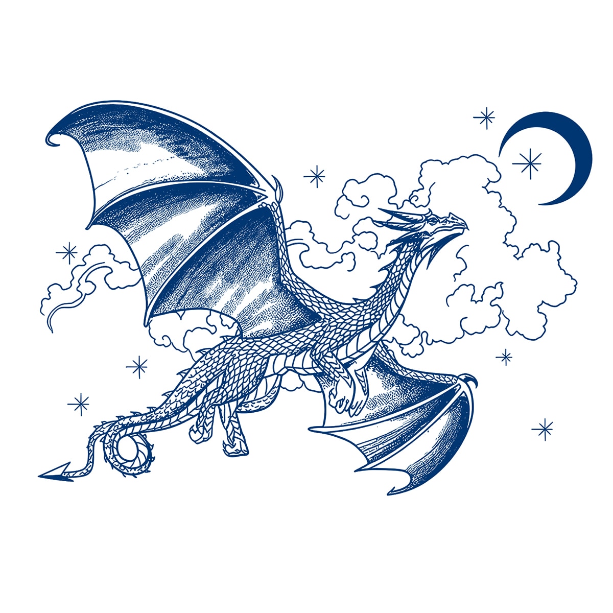 Перебивне пігментне тату Дракон