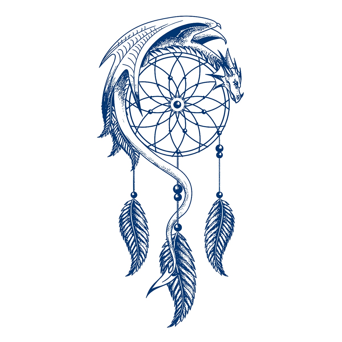 Перебивне пігментне тату Ловець снів