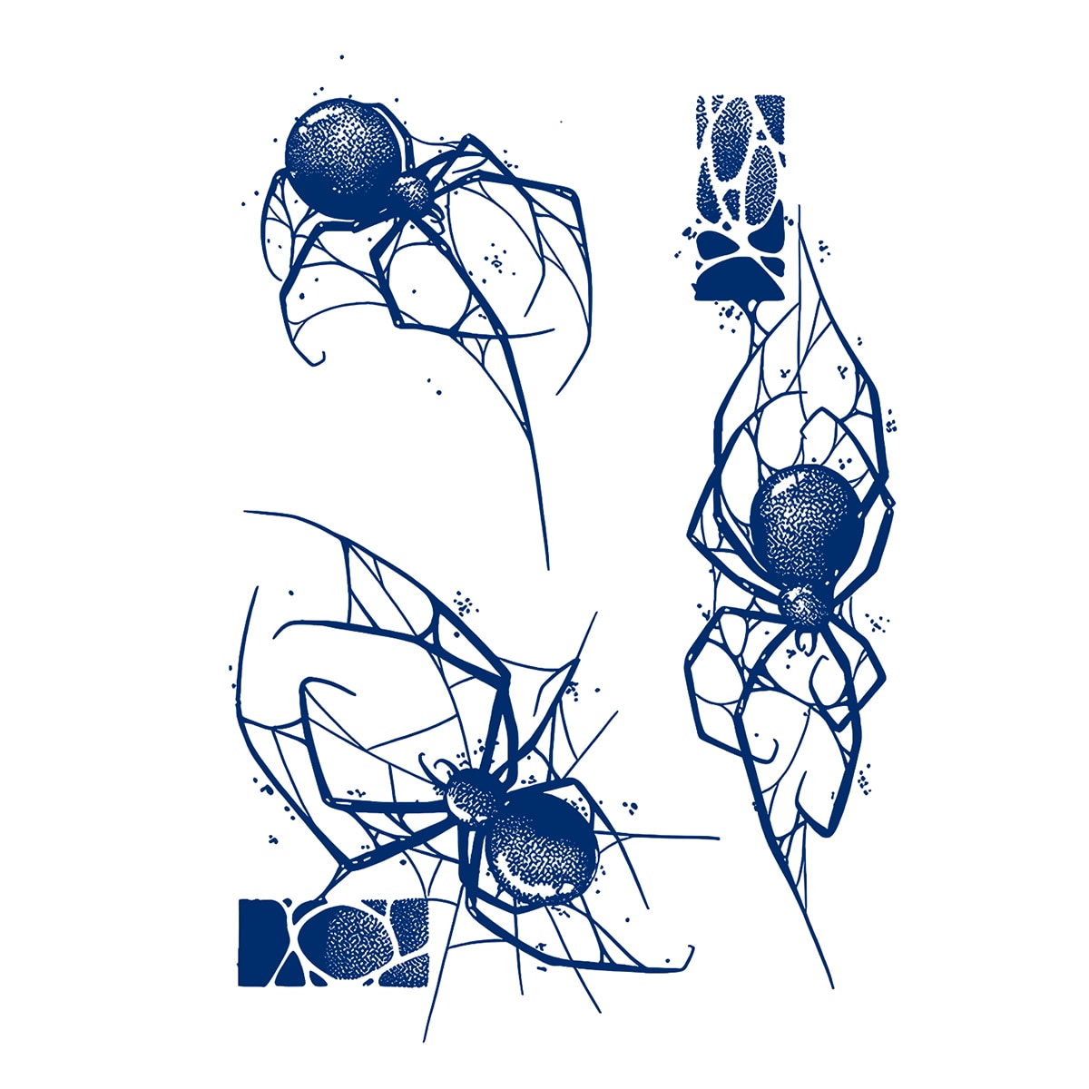 Перебивна пігментна тату Павуки