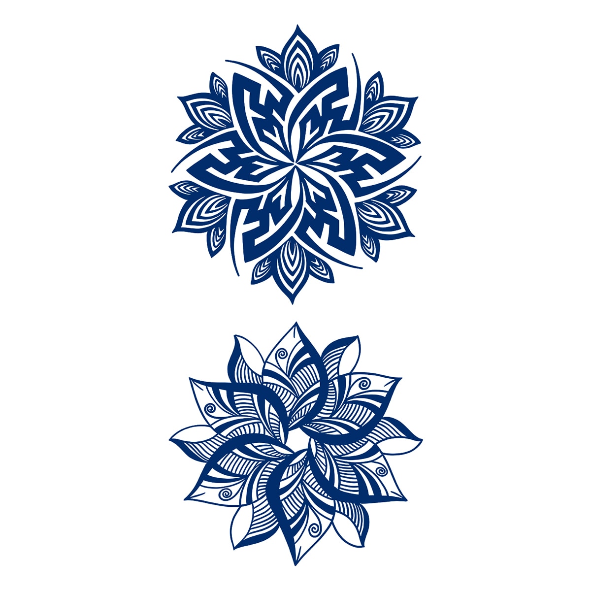 Перебивна пігментна тату Мехенді візерунки