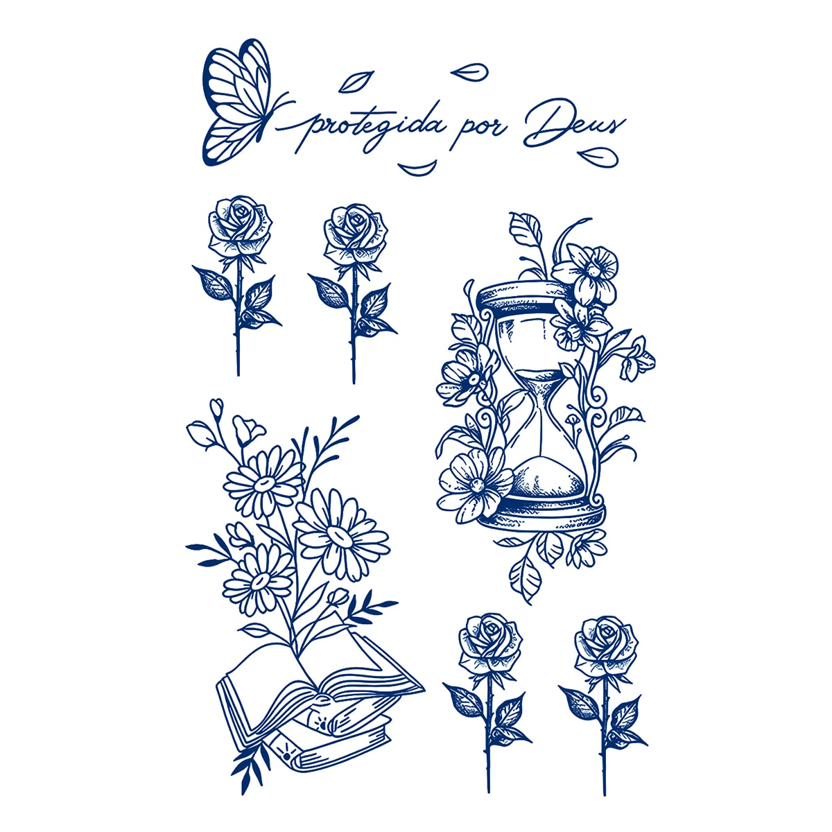 Перебивна пігментна тату Пісочний годинник