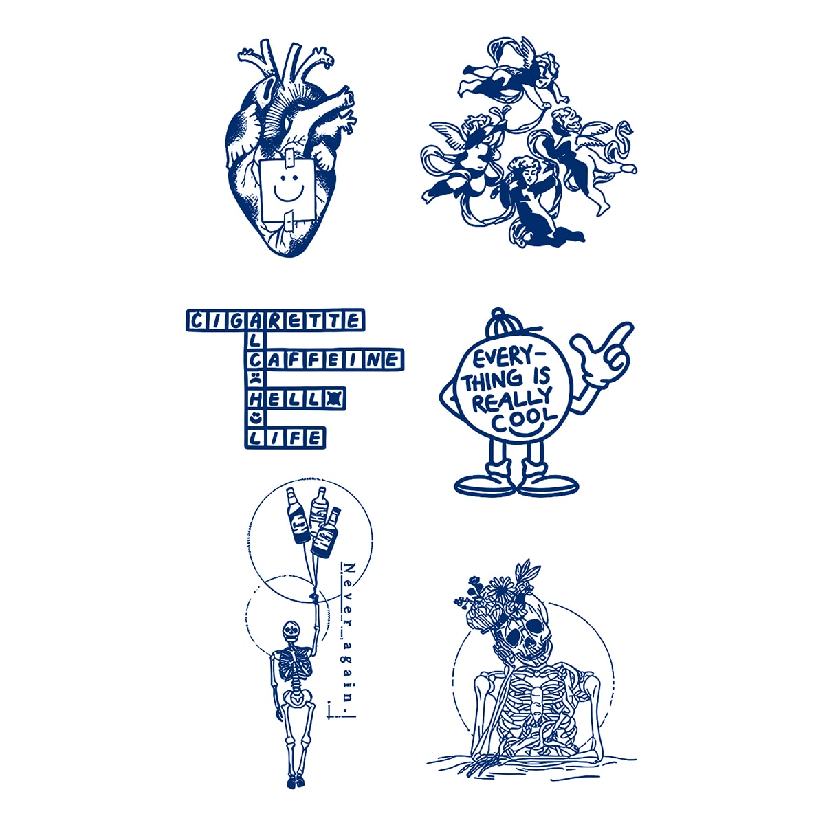 Перебивна пігментна тату Hell Life