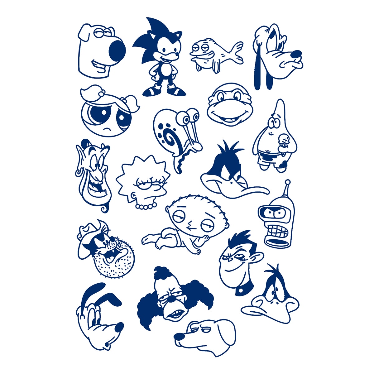 Перебивна пігментна тату Мультгерої