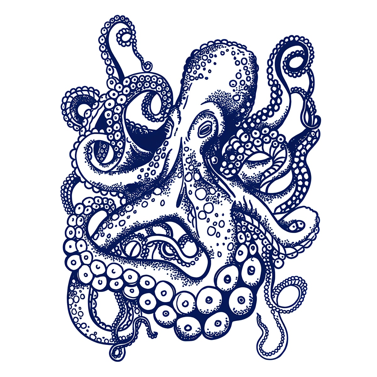 Перебивна пігментна тату Восьминіг
